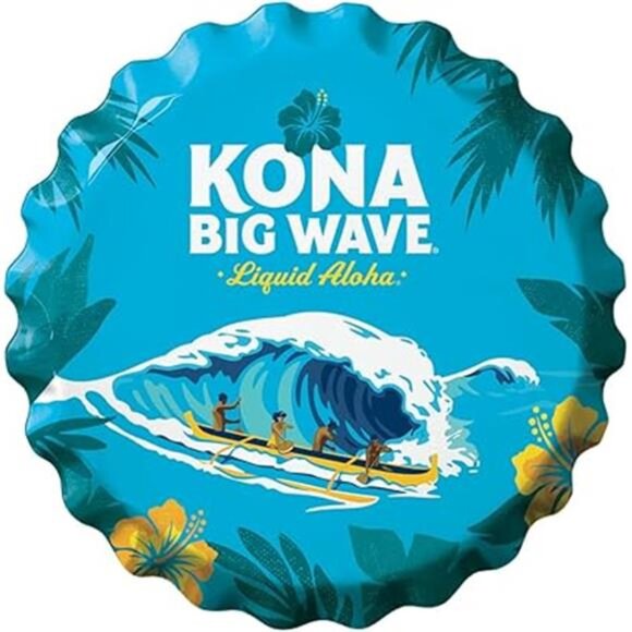 Kona Big Wave Beer Metal Bottle Cap Sign Garage Shop Bar Man Cave Outdoor LARGE - Picture 6 of 6